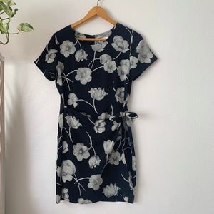 Vintage Floral Wrap Dress L